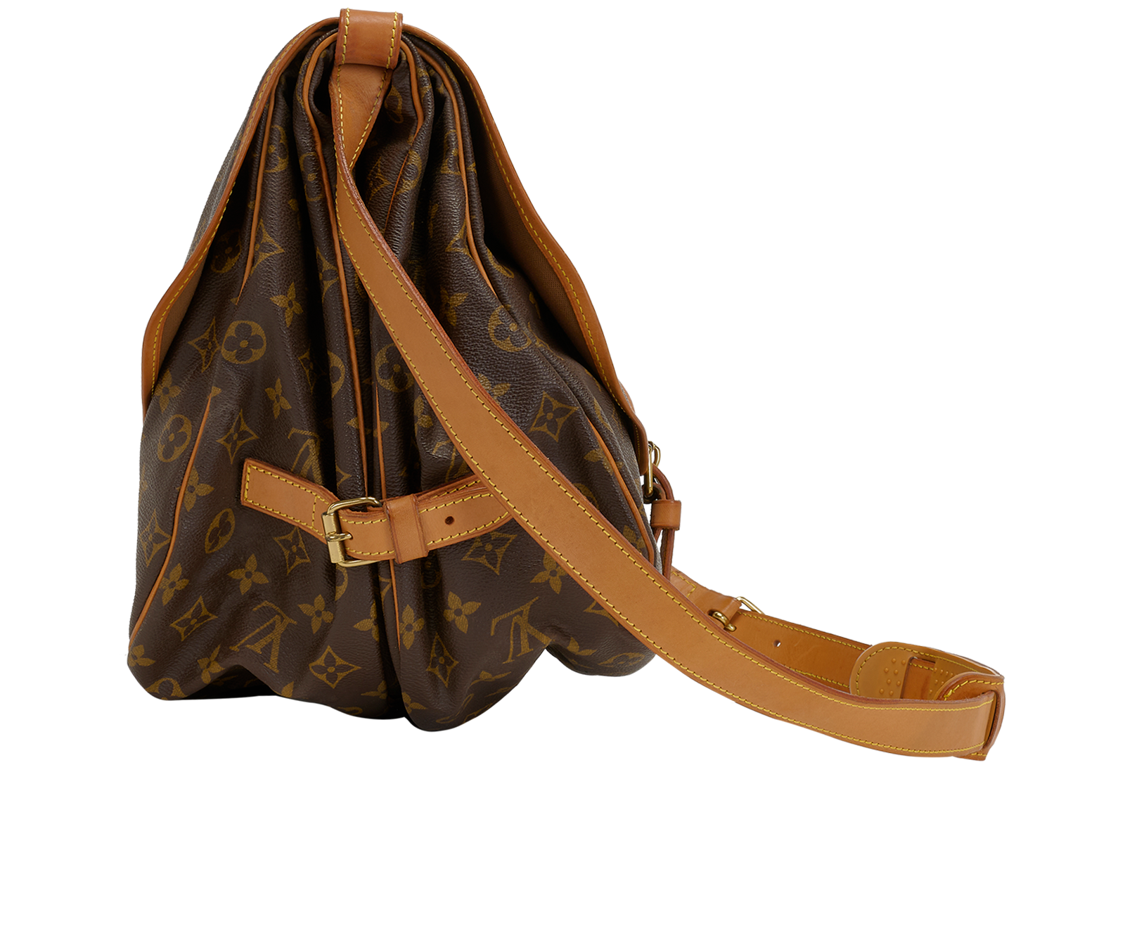 Saumur 35, &pound;650, Handbags, Brown, Canvas, Bottom view